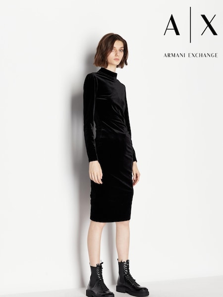 Armani Exchange Black Velvet Dress (D52070) | €44