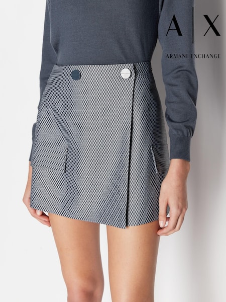 Armani Exchange Blue Mini Check Skirt (D52080) | €82