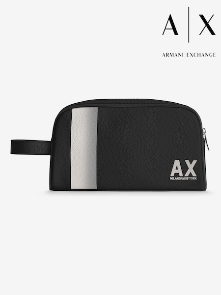 Armani Exchange 100% Cotton Logo Black Washbag (D52126) | €66