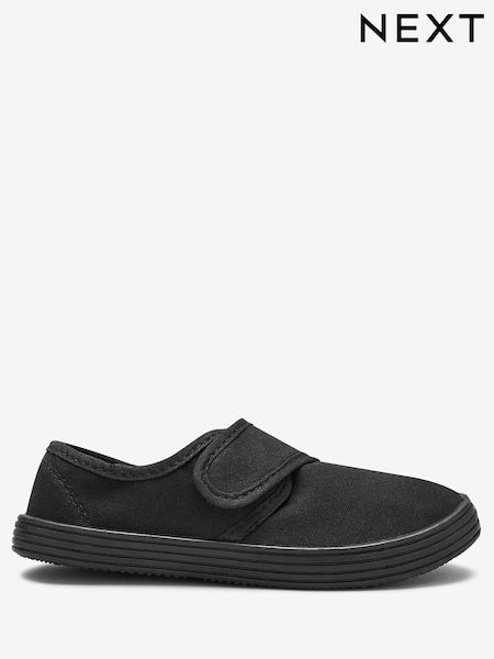 Black Wide Fit (G) Plimsolls School Shoes (D52594) | 35 zł - 55 zł