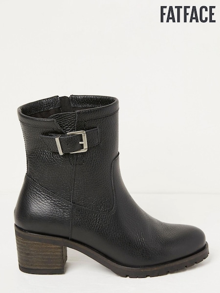 Schwarz - Fatface Hollie Stiefel mit mittelhohem Absatz (D52623) | 34 €