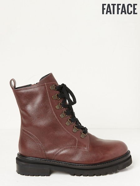 FatFace Red Aureilia Ankle Hiker Boots (D52938) | €56