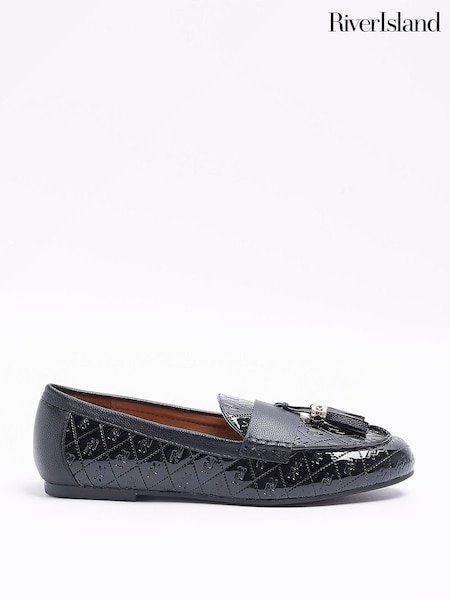 River Island Embossed Black Driving Shoes (D53252) | € 20