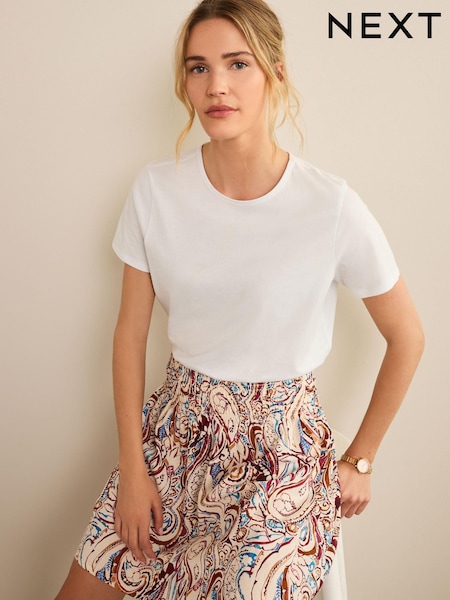 Pink Linen Mix Mini Skirt (D53413) | €9