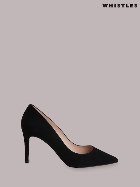 Whistles Black Suede Corie Heeled Shoes (D53440) | R$ 1,375