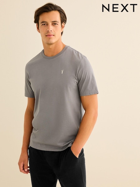 رمادي/أزرق - Jersey Pyjamas Shorts Set (D53545) | ‏69 ر.ق.
