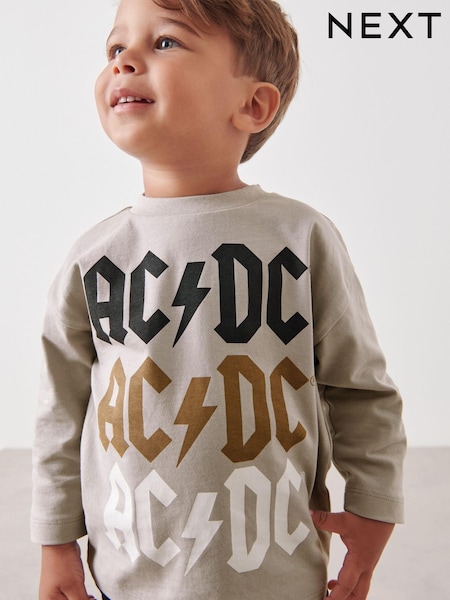 Grey ACDC Long Sleeve T-Shirt (3mths-8yrs) (D54737) | €7 - €9