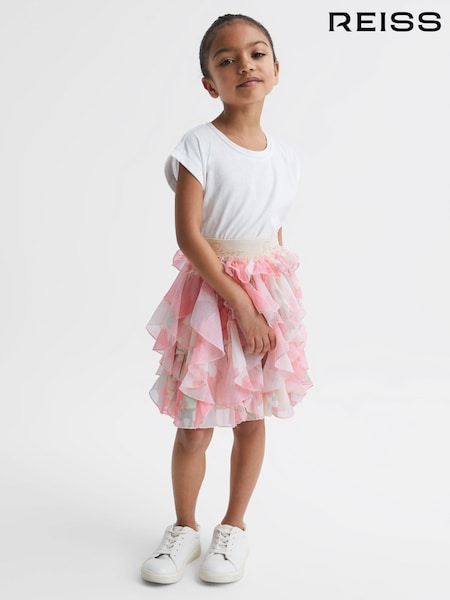 Estampado rosa - Reiss Lola Ruffle Tulle Skirt (D54747) | 65 €
