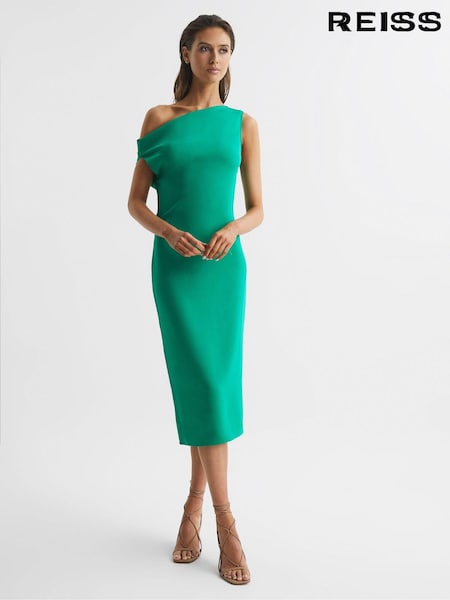Vihreä - Reiss Zaria Off-Shoulder Bodycon Midi Dress (D54764) | €312