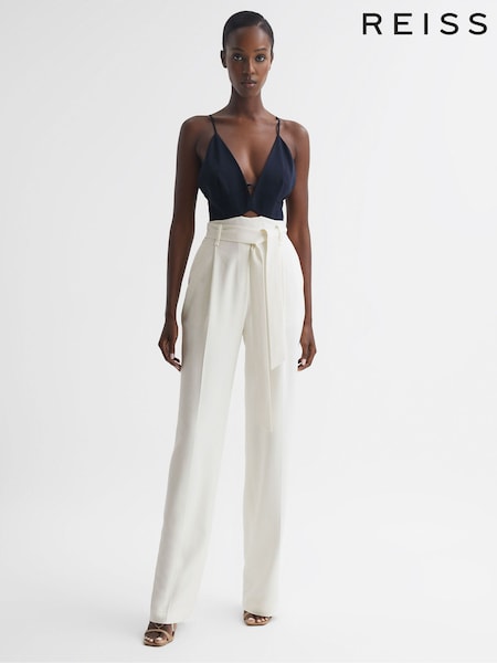 Reiss Navy/White India Colourblock Jumpsuit (D54780) | €96
