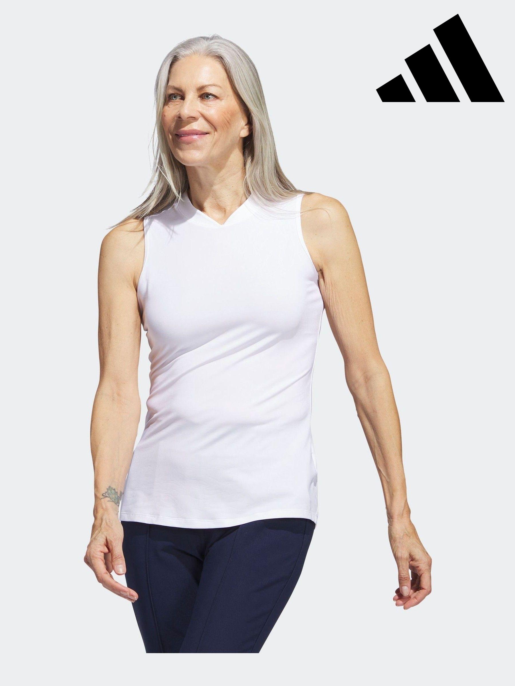 Women s Polo Shirts White Plain Sleeveless Sportswear Next Luxembourg