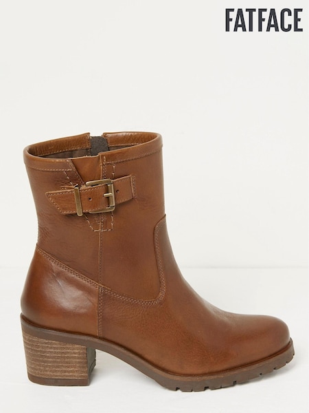 Braun - Fatface Hollie Stiefel mit mittelhohem Absatz (D55126) | 68 €