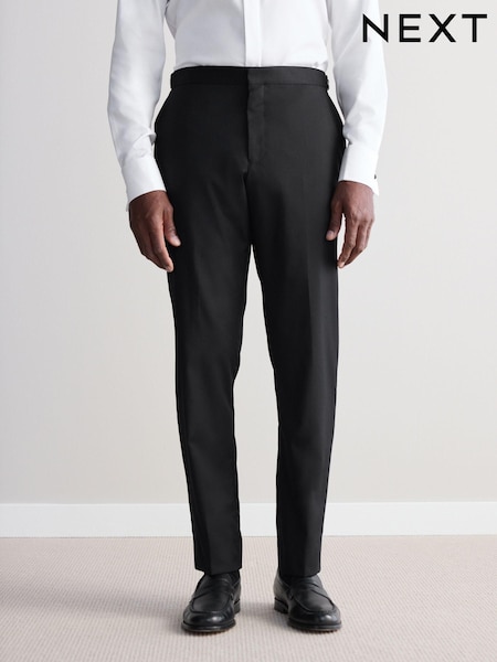 Black Slim Fit Signature Carlo Barbera Tuxedo Suit Trousers (D55134) | €28