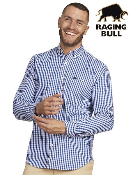 Raging Bull Classic 100% Cotton Long Sleeve Gingham Shirt (D55175) | €106