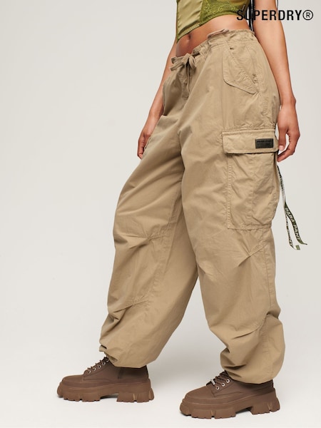 Superdry Brown Baggy Parachute Trousers (D55393) | €31