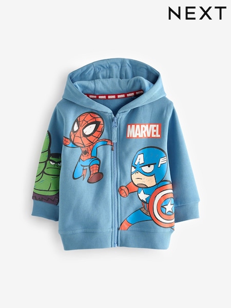 Blue Marvel Zip Through Hoodie (3mths-8yrs) (D55403) | € 13 - € 14