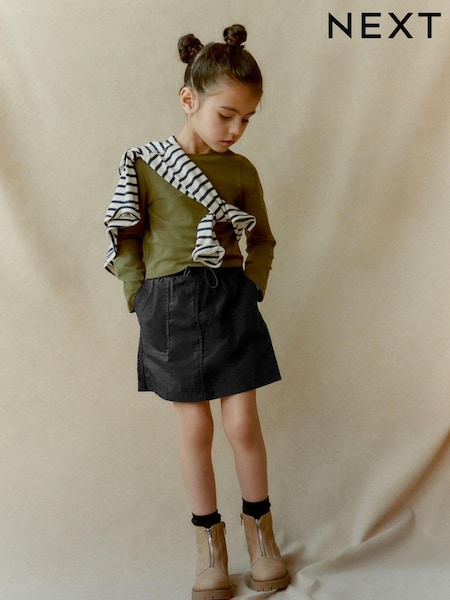 Черный - Parachute Cargo Skirt (3-16yrs) (D55536) | €8 - €10