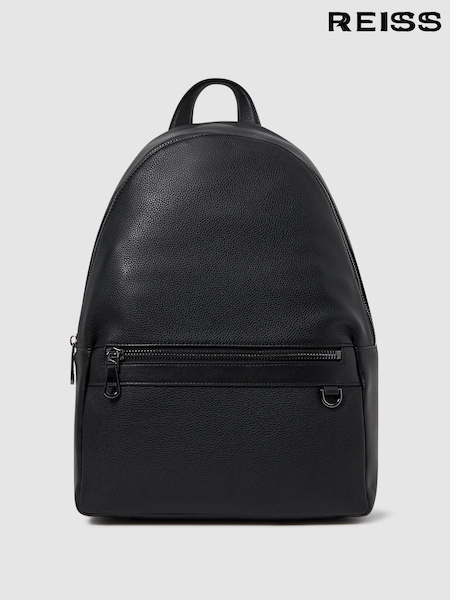 Schwarz - Reiss Drew Lederrucksack mit Reissverschluss (D55827) | 303 €