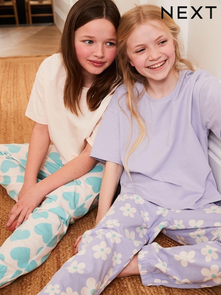 Krem/lila - Cotton Pyjamas 2 Packs (3-16yrs) (D56111) | € 18 - € 24