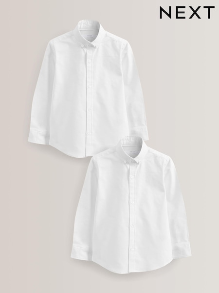 White 2 Pack Oxford Shirt (3-16yrs) (D56272) | €14 - €21