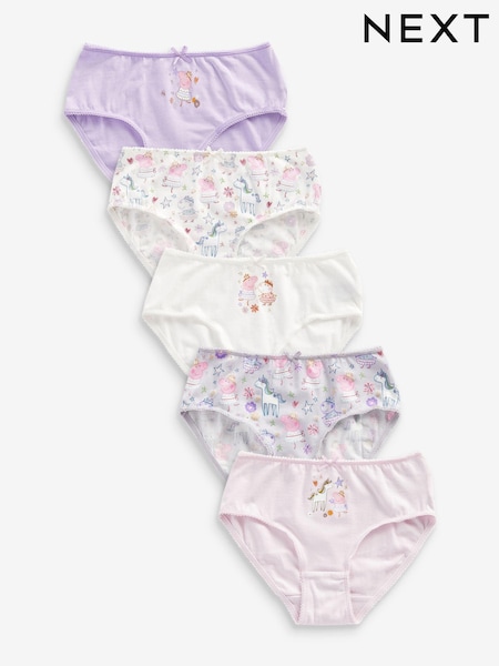 Lila vijolična - Peppa Pig Briefs 5 Pack (1.5-8yrs) (D56342) | € 8 - € 9