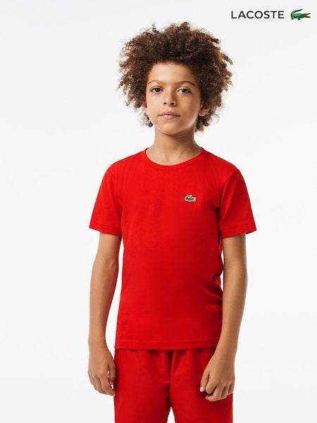 אדום - Lacoste 100% Cotton Sport T-shirt (D56732) | ‏151‏₪ - ‏176‏ ₪