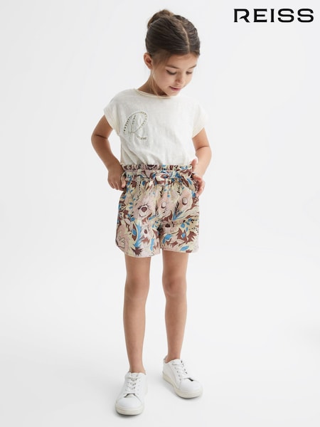 Reiss Noah Elasticated Waist Printed Shorts (D56892) | 281 LEI
