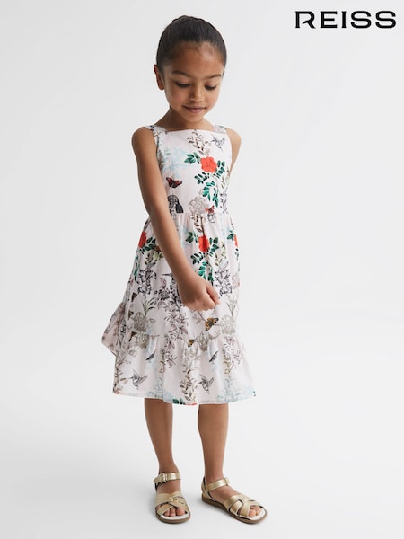 Reiss Ivory Print Marcie 4-9 yrs Printed Strappy Dress (D56899) | ₪401