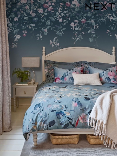 Slate Grey Restore Floral 3M Mural (D57039) | €184