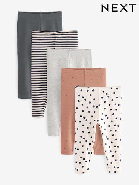 Monochrom - Rib Jersey Leggings 5 Pack (3mths-7yrs) (D57188) | 30 € - 35 €