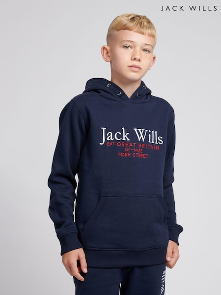 Jack Wills Blue Script Hoodie (D57295) | €26 - €36
