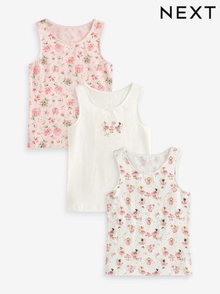 Pink/Cream Fairy Vest 3 Pack (1.5-12yrs) (D57324) | €7 - €9