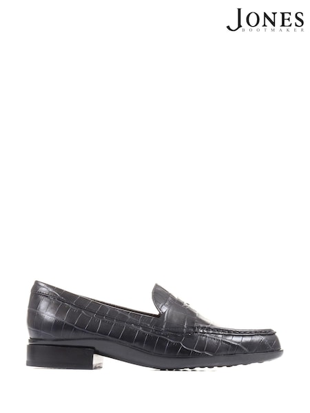 Črna temna - Jones Bootmaker Gessa Leather Penny Loafers (D57600) | € 67
