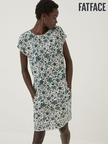 FatFace Natural Iris Sketched Jersey Dress (D57777) | €30