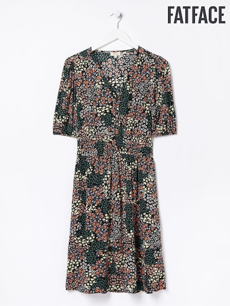 FatFace Black Meadow Patchwork Lottie Dress (D57880) | €35
