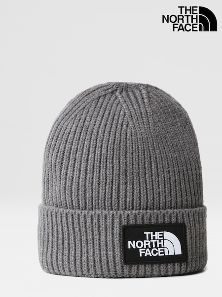 The North Face Grey Kids Box Logo Cuffed Beanie (D58051) | €33