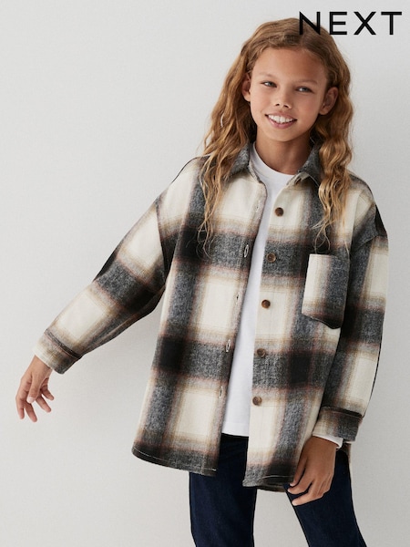 لون محايد - Check Shacket (3-16yrs) (D58090) | ‏63 د.إ.‏ - ‏ 77‏ د.إ.