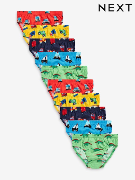 Bright Print 100% Cotton Briefs 10 Pack (1.5-10yrs) (D58263) | €8.50 - €9
