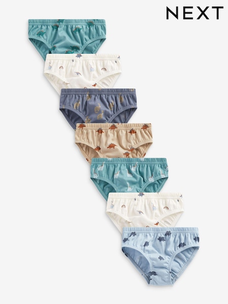 Neutral/Dinosaurier - 100% Cotton Briefs 7 Pack (1.5-10yrs) (D58267) | 14 € - 16 €