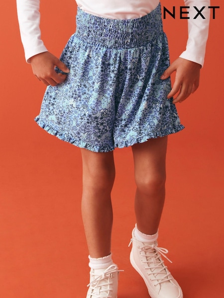 Blau mit Streublumen - Pull On Skort (3-16yrs) (D58473) | 4 € - 8 €