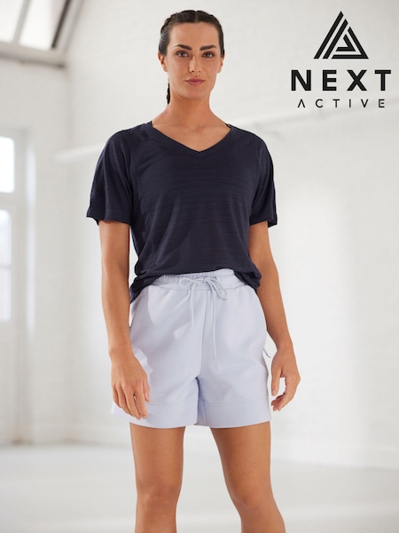 Navy Active Sports Short Sleeve V-Neck Top (D58789) | €6 - €10