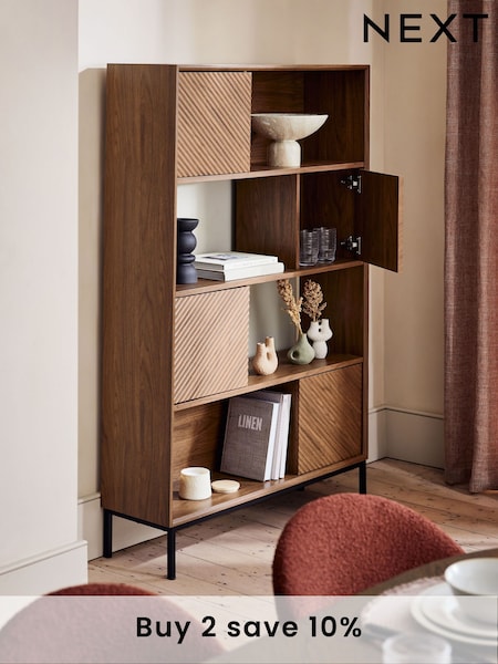 Dark Marlow Oak Effect Bookcase (D58828) | €520