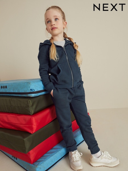 Navy Blue Zip Through Hoodie And Joggers School Sports Set (3-16yrs) (D58921) | €30 - €37