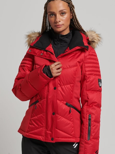 Superdry Red Sport Snow Luxe Puffer Jacket (D59061) | €159