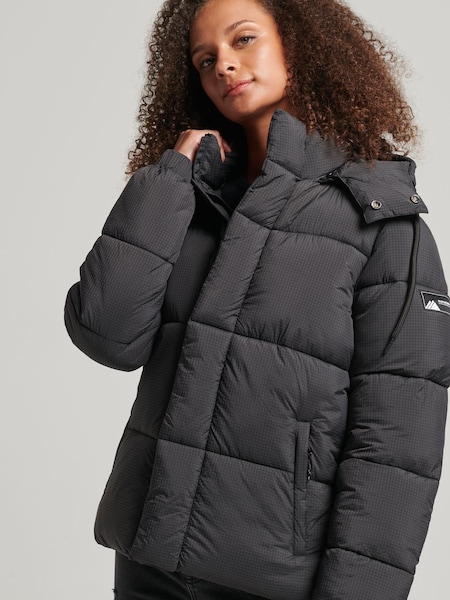 Superdry Black Hooded Ripstop Puffer Jacket (D59081) | €64