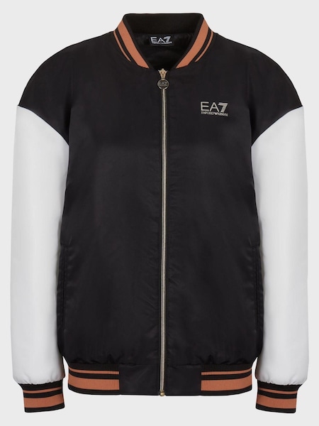 Emporio Armani EA7 Womens Varsity Bomber Black Jacket (D59152) | €72