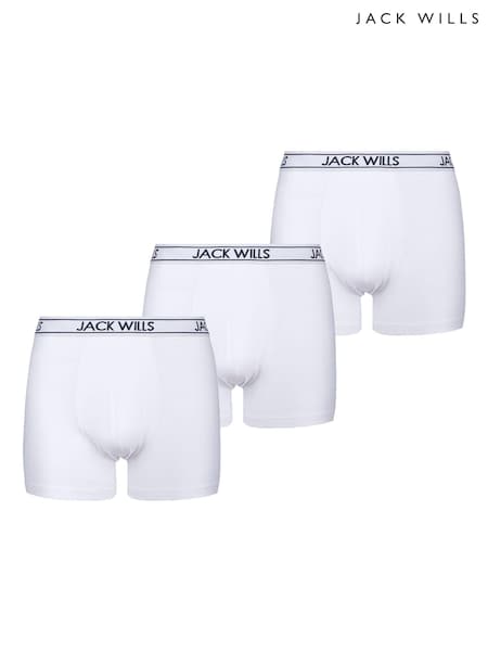 أبيض - Jack Wills Daundley Boxers 3 Pack (D59524) | ‏175 د.إ.‏