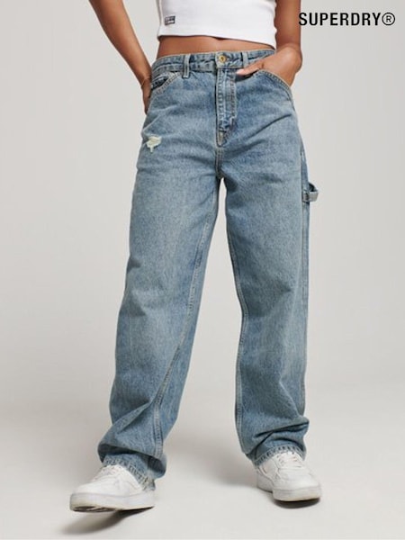 Superdry Blue Organic Cotton Vintage Carpenter Jeans (D59632) | €46