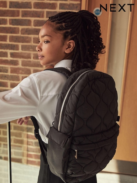 Black Quilted Backpack (D59644) | €23