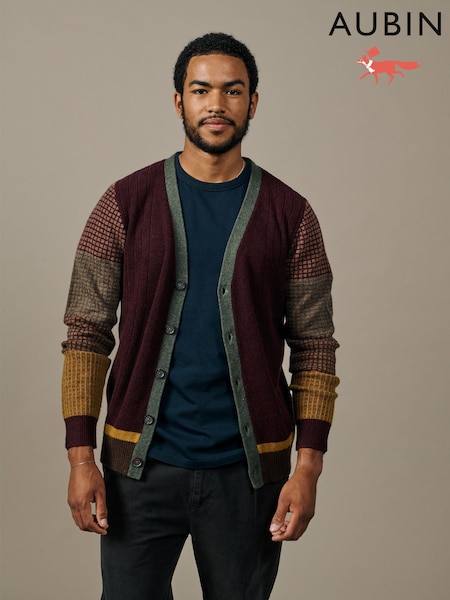 Red - Regular Aubin Red Trent Cardigan